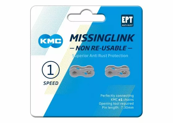 KMC Ketjulukko 6/7/8 Vaihteiselle MissingLink E1/e8 EPT Silver NR