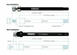 Thule Syntace X-12 Peräkärryn Sovitinakseli