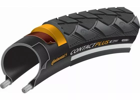 Continental Contact Plus Reflex 28x1.75 47-622, Musta